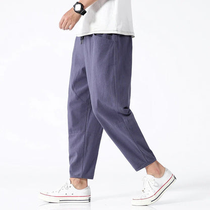 Breathable men's linen pants – classic fit, lightweight, for casual and office wear 3