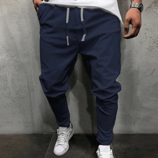 Breathable men's pants – casual fit, soft polyester, for everyday wear 0