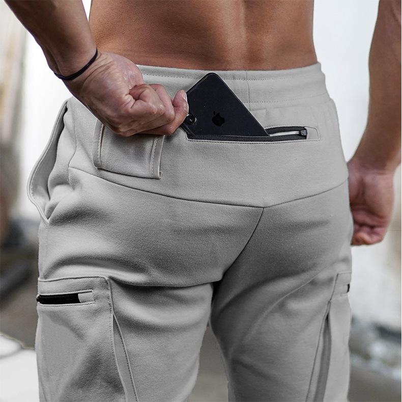 Breathable men's track pants – flexible slim fit, soft fabric, for active lifestyle 1