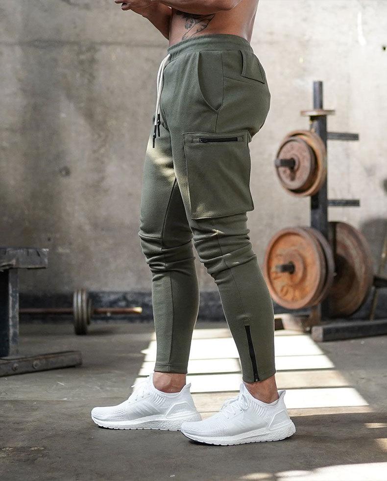 Breathable men's track pants – flexible slim fit, soft fabric, for active lifestyle 4