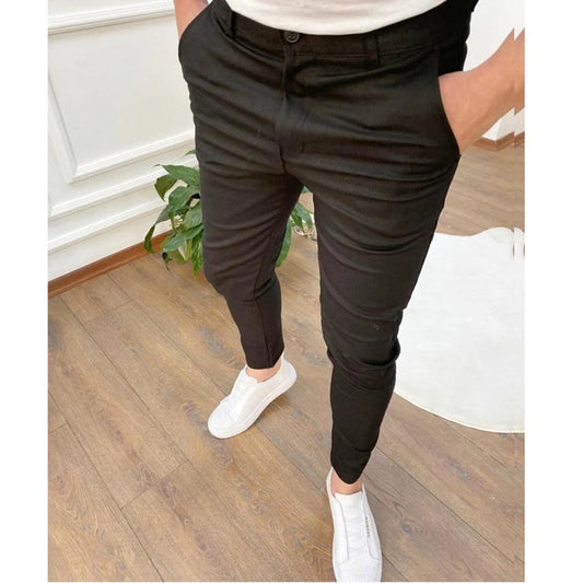 Breathable men's trousers – lightweight design, soft polyester, for everyday wear 0