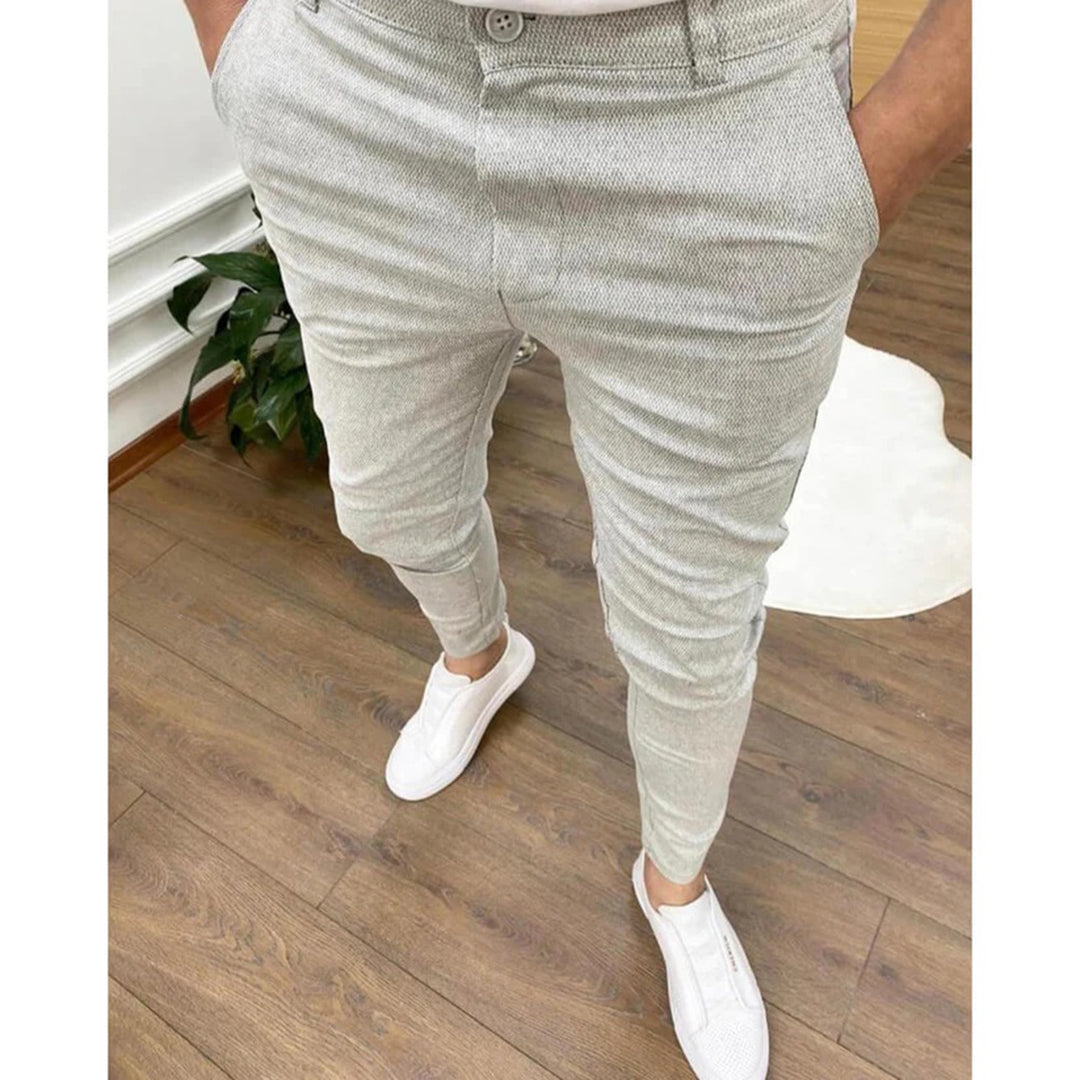 Breathable men's trousers – lightweight design, soft polyester, for everyday wear 3