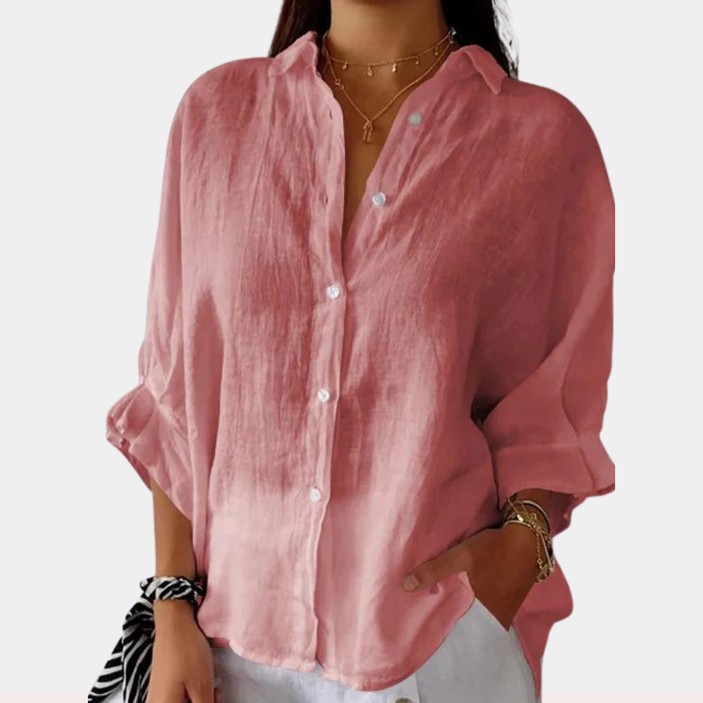 Breathable women’s blouse – comfortable fit, lightweight fabric, for summer outings 2