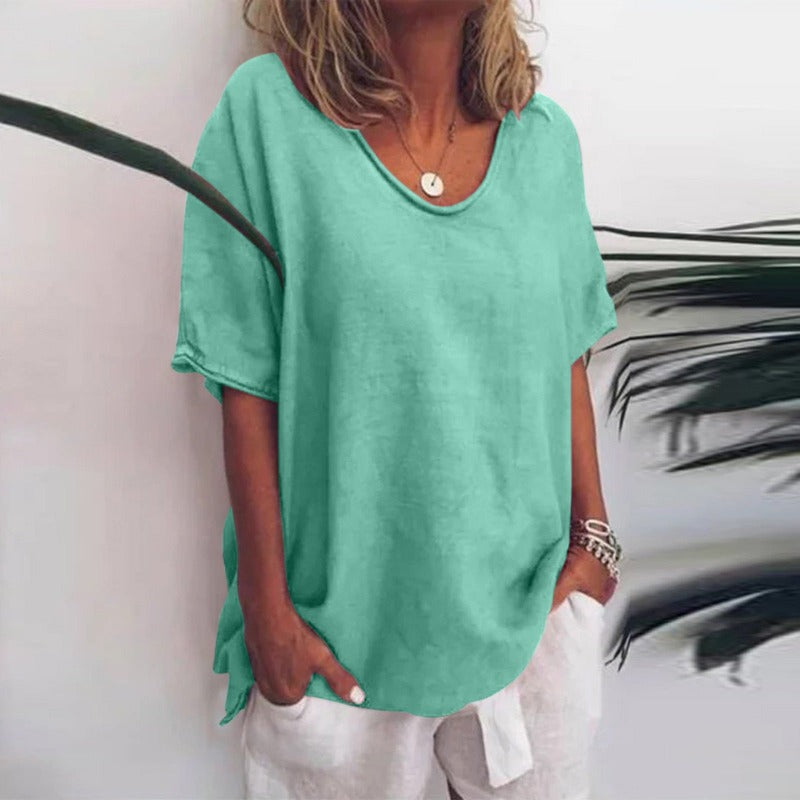 Breathable women’s crew neck shirt – classic design, soft fabric, for everyday wear 5