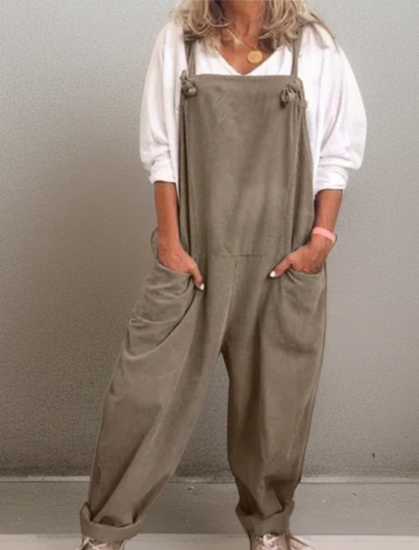 Breathable women's oversized jumpsuit – cocoon design, soft fabric, for casual outings 0