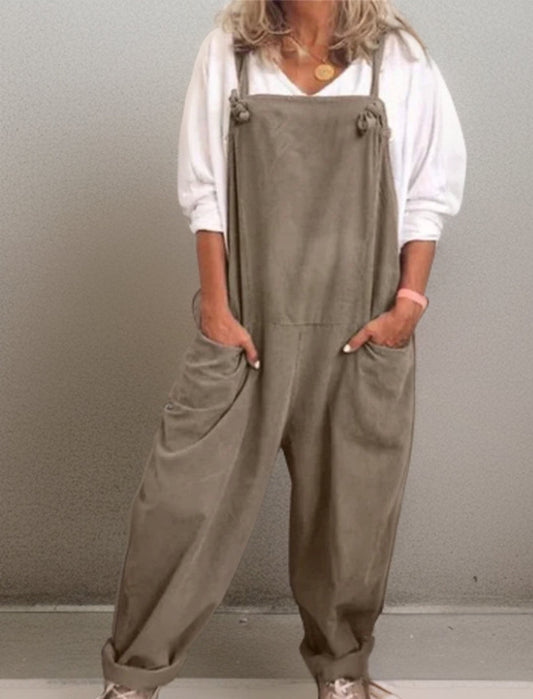 Breathable women's oversized jumpsuit – cocoon design, soft fabric, for casual outings 0