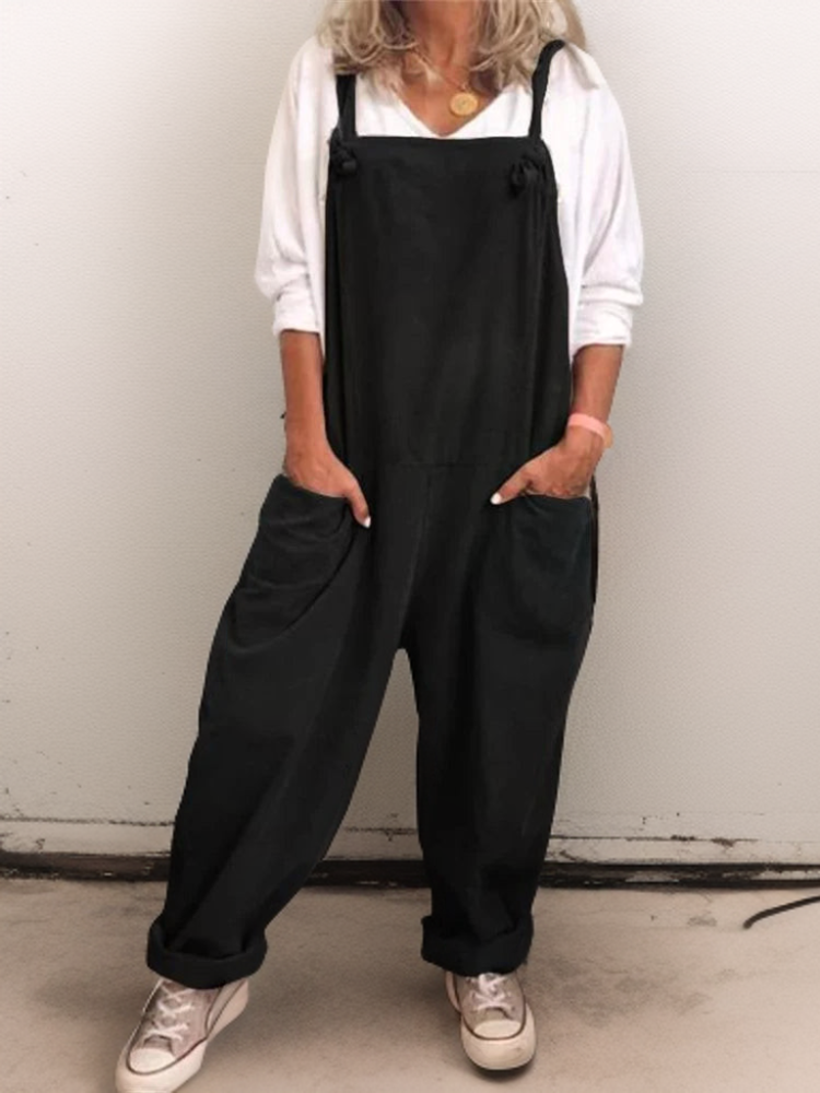 Breathable women's oversized jumpsuit – cocoon design, soft fabric, for casual outings 1