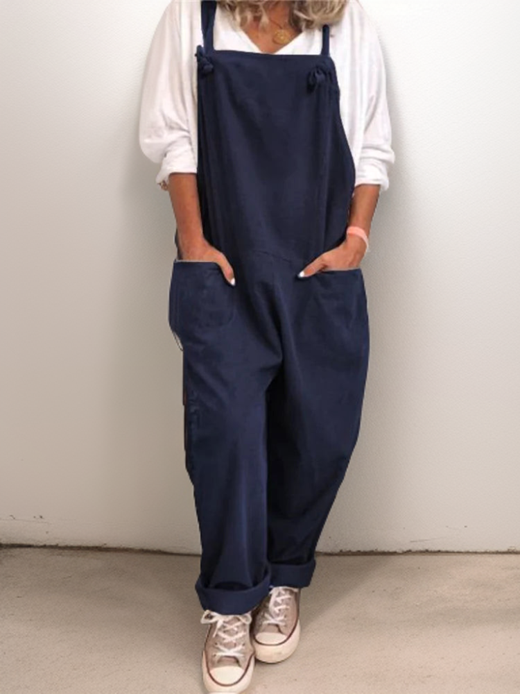 Breathable women's oversized jumpsuit – cocoon design, soft fabric, for casual outings 2