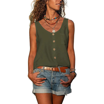Breathable women's tank top – sleeveless casual style, polyester, for going out 2