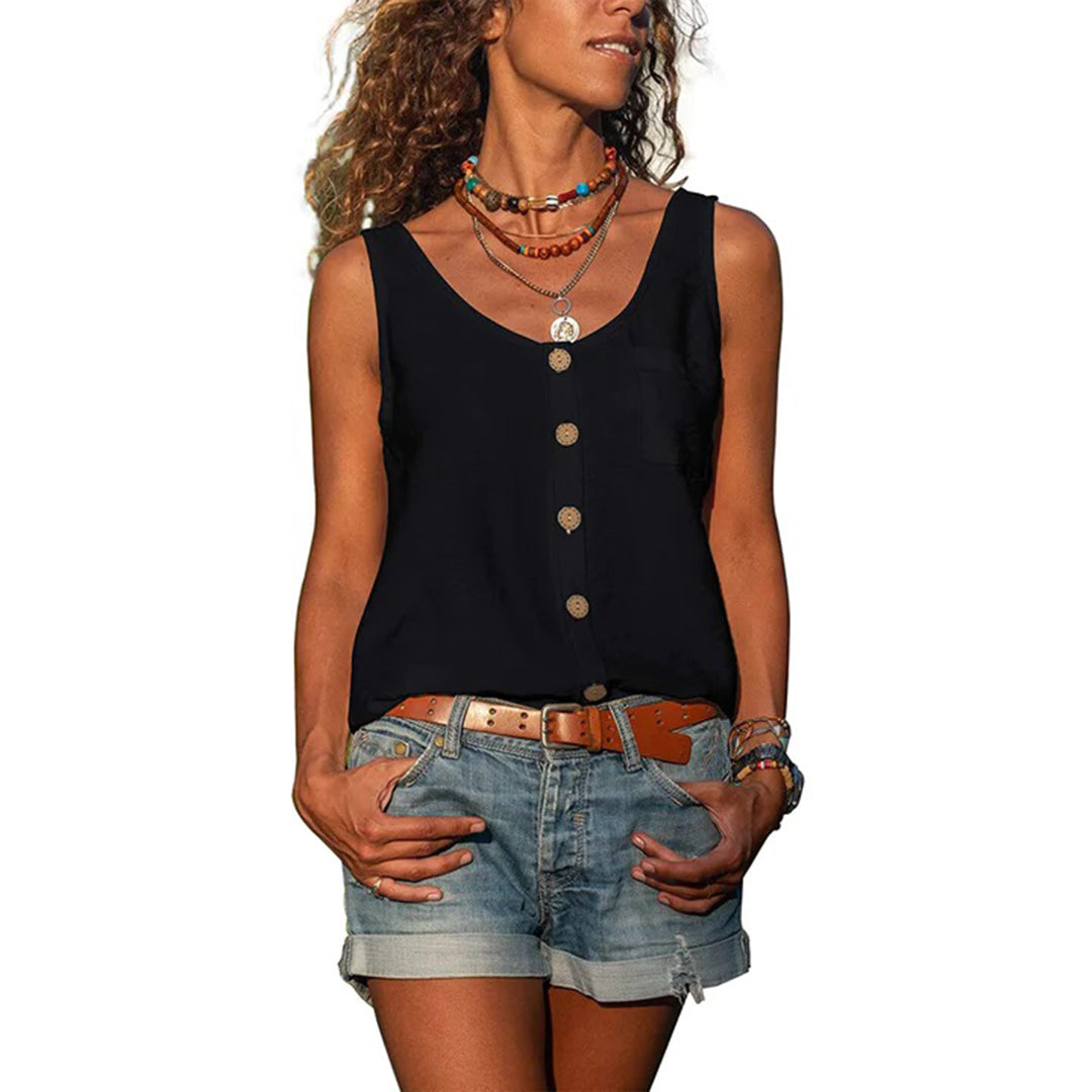 Breathable women's tank top – sleeveless casual style, polyester, for going out 6