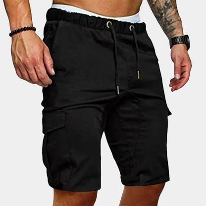 Men's Cargo Shorts with Zip Pockets, Comfortable Stretch Fabric, Summer Versatile Fit, Available in Multiple Colors-1