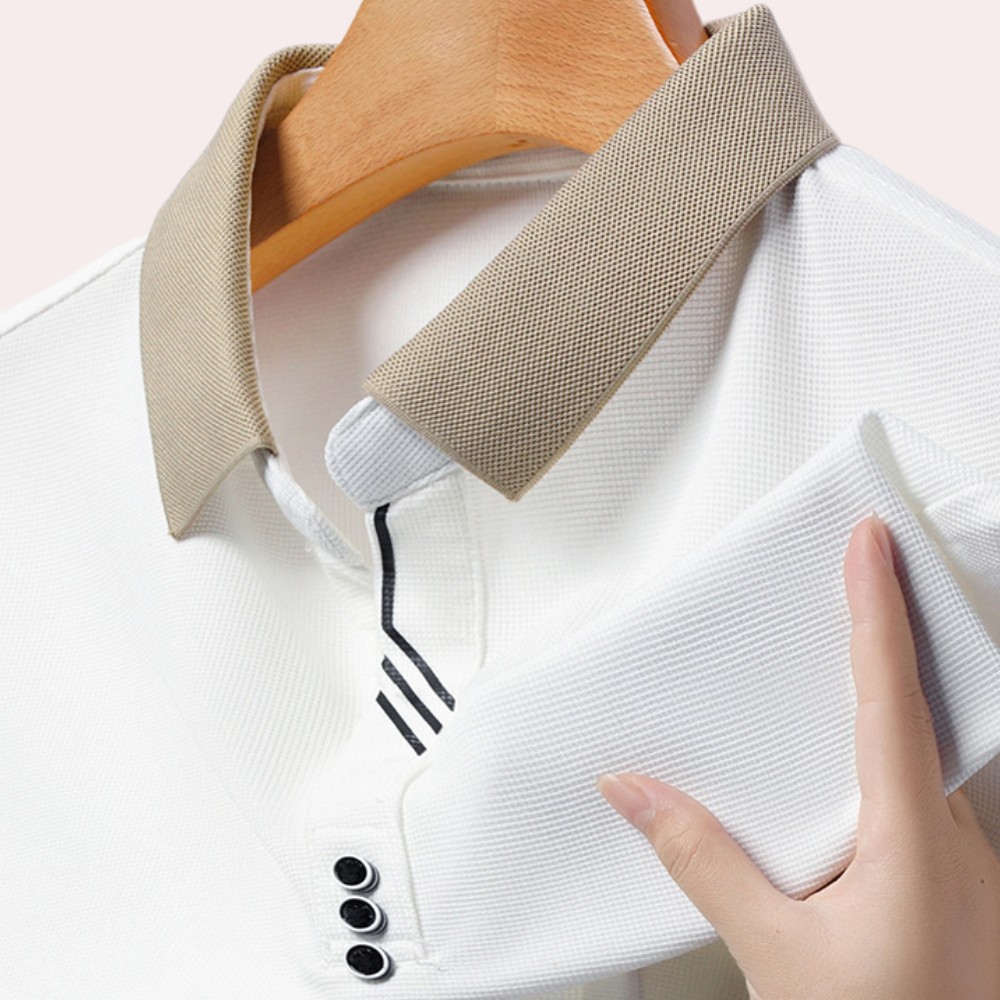 Variant image for Men's Long Sleeve Polo Shirt, Comfortable Polyester Fabric, Classic Collar, Versatile Colors, Regular Fit-17