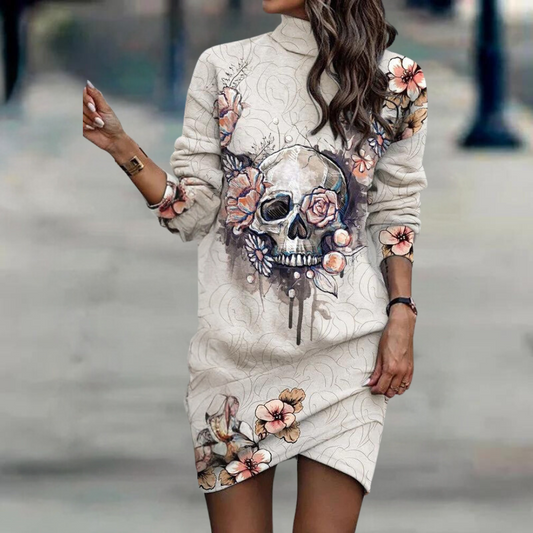 Elegant Long Sleeve Women's Dress in Breathable Fabric for Summer and Formal Events, Flattering Fit Available in XS-XL-1