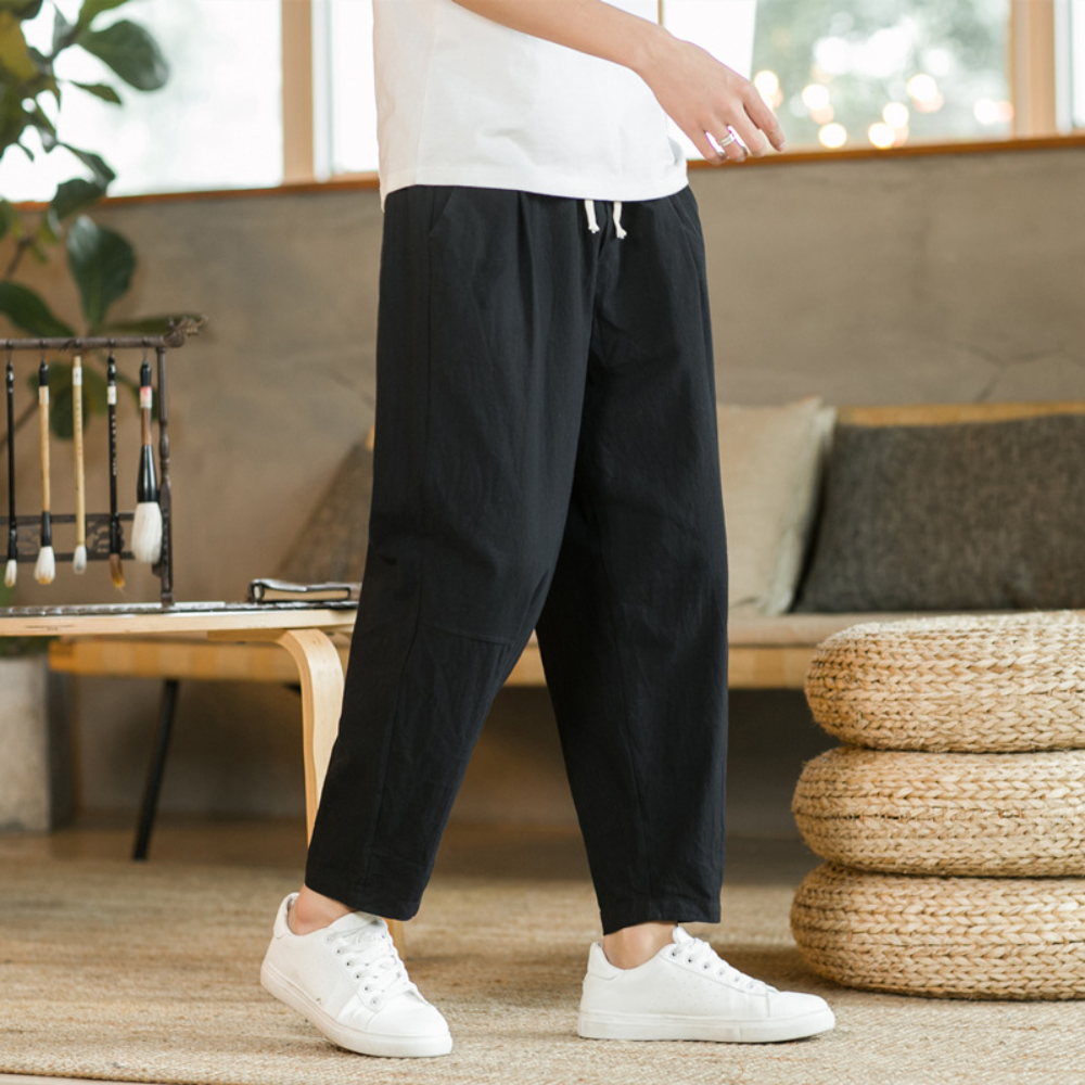 Variant image for Breathable Loose Fit Men's Joggers, Stylish Cotton Athletic Pants for Sports and Casual Wear-11
