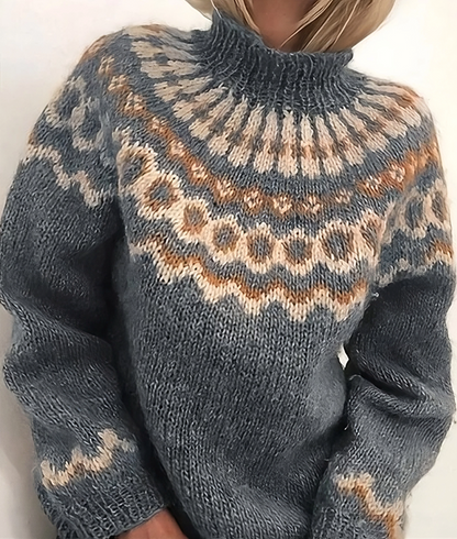 Women's Insulating Turtleneck Sweater - Cozy Wool Winter