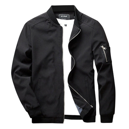 Light Mens Bomber Jacket - Waist Length, Cotton Blend