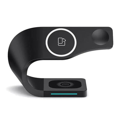 Cordless Charging Station 4 In 1 MagSafe Black Minimalist