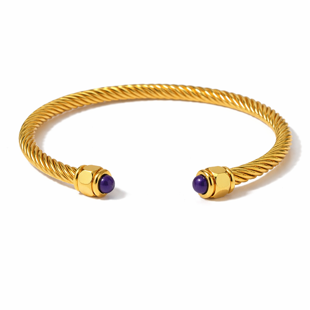 Gold Plated Stainless Steel Stackable Bracelet Kit Cuff Jewelry For Elegant Layering Spring 2026 Gift