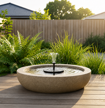Garden Pond Water Feature, Eco Friendly Backyard Decor – Solar Powered Floating Fountain Pump