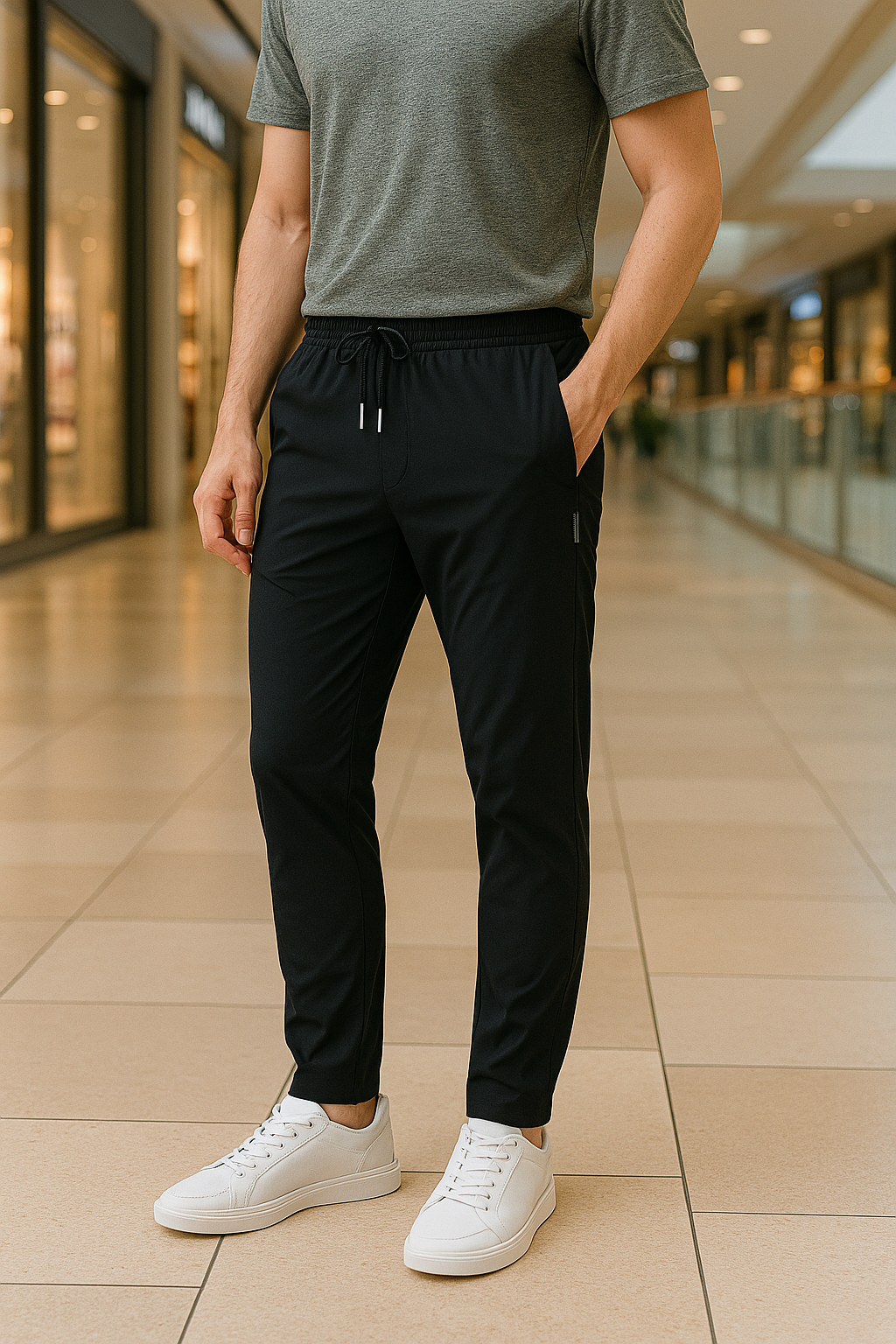 Men's Khaki Chino Pants - Lightweight Versatile Fit for Business and Casual Wear, Regular Fit, Multiple Sizes Available-2