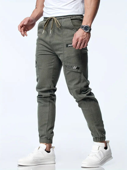 Comfortable men's joggers – drawstring, stretch tapered fit, for gym and leisure 1
