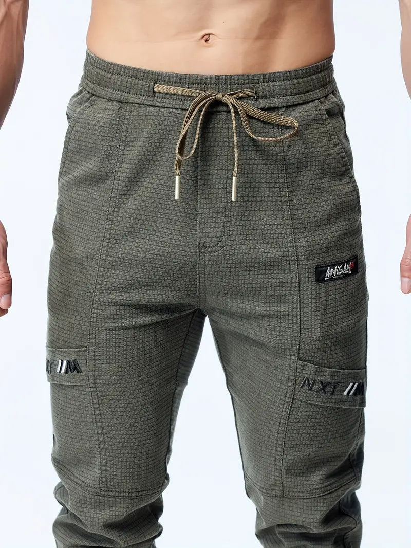 Comfortable men's joggers – drawstring, stretch tapered fit, for gym and leisure 3