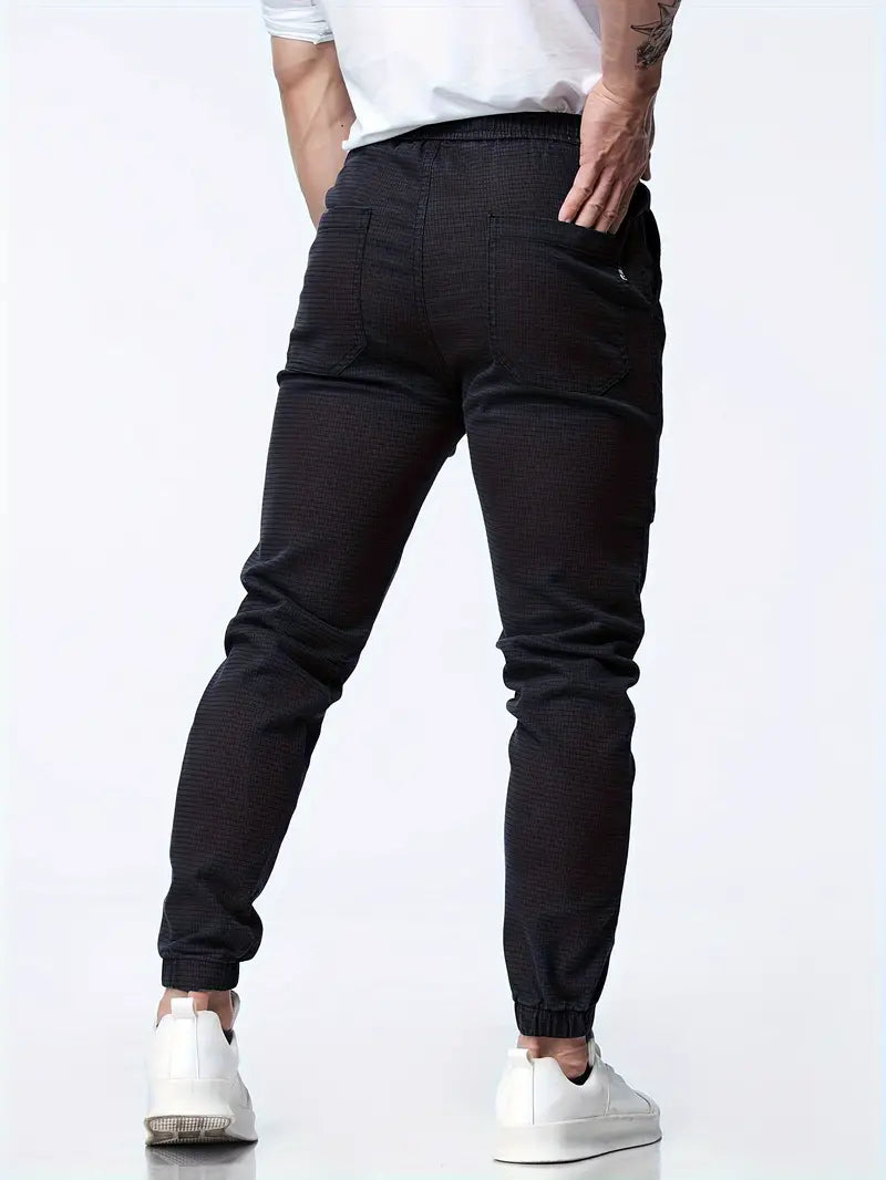 Comfortable men's joggers – drawstring, stretch tapered fit, for gym and leisure 6