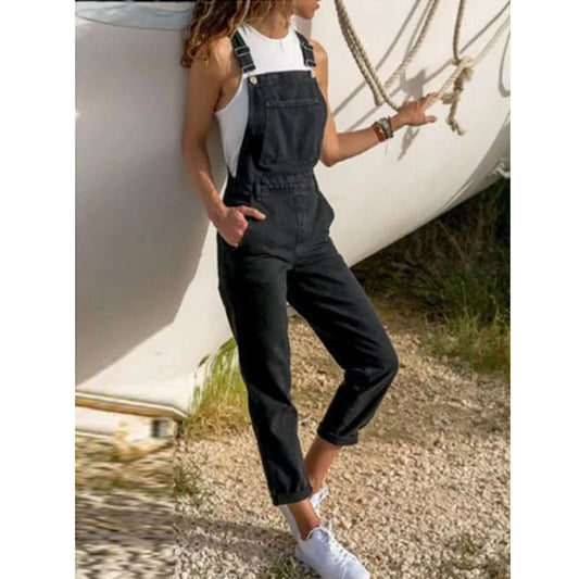 Cozy women's vintage corduroy jumpsuit – fitted design, soft fabric, for casual outings 0