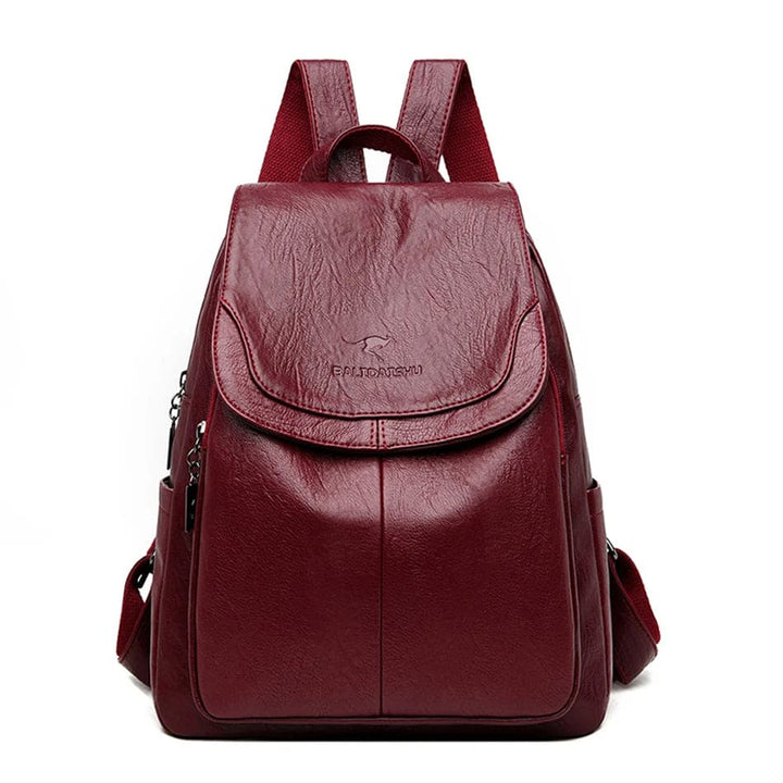 Durable women's leather backpack – structured design, premium quality, for work and daily use 4