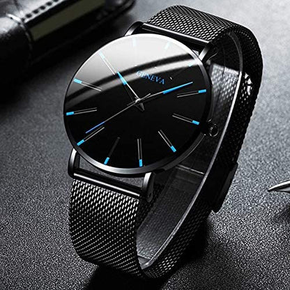 Elegante Herren Business-Uhr – ultraflach, Edelstahl, für Alltag und besondere Anlässe 0