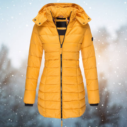 Water-Resistant Women’s Winter Jacket - Mid-Thigh Insulated