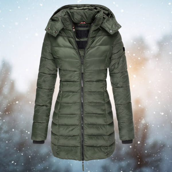 Water-Resistant Women’s Winter Jacket - Mid-Thigh Insulated