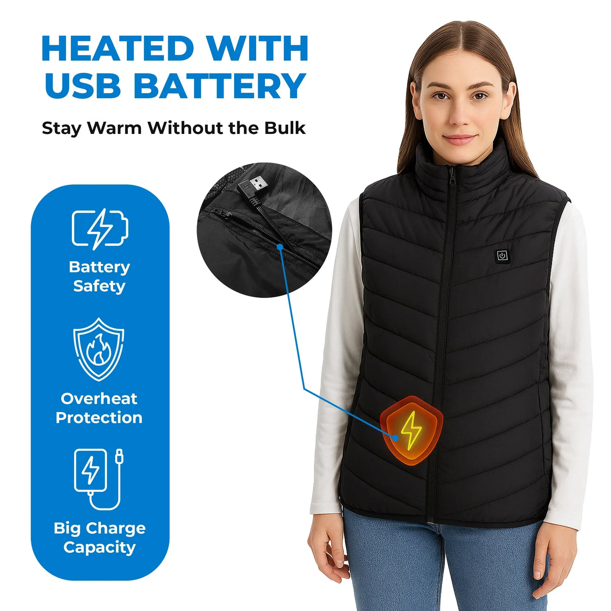 Heated Vest Nine Zone Light Outdoor Fall 2025 Warmth