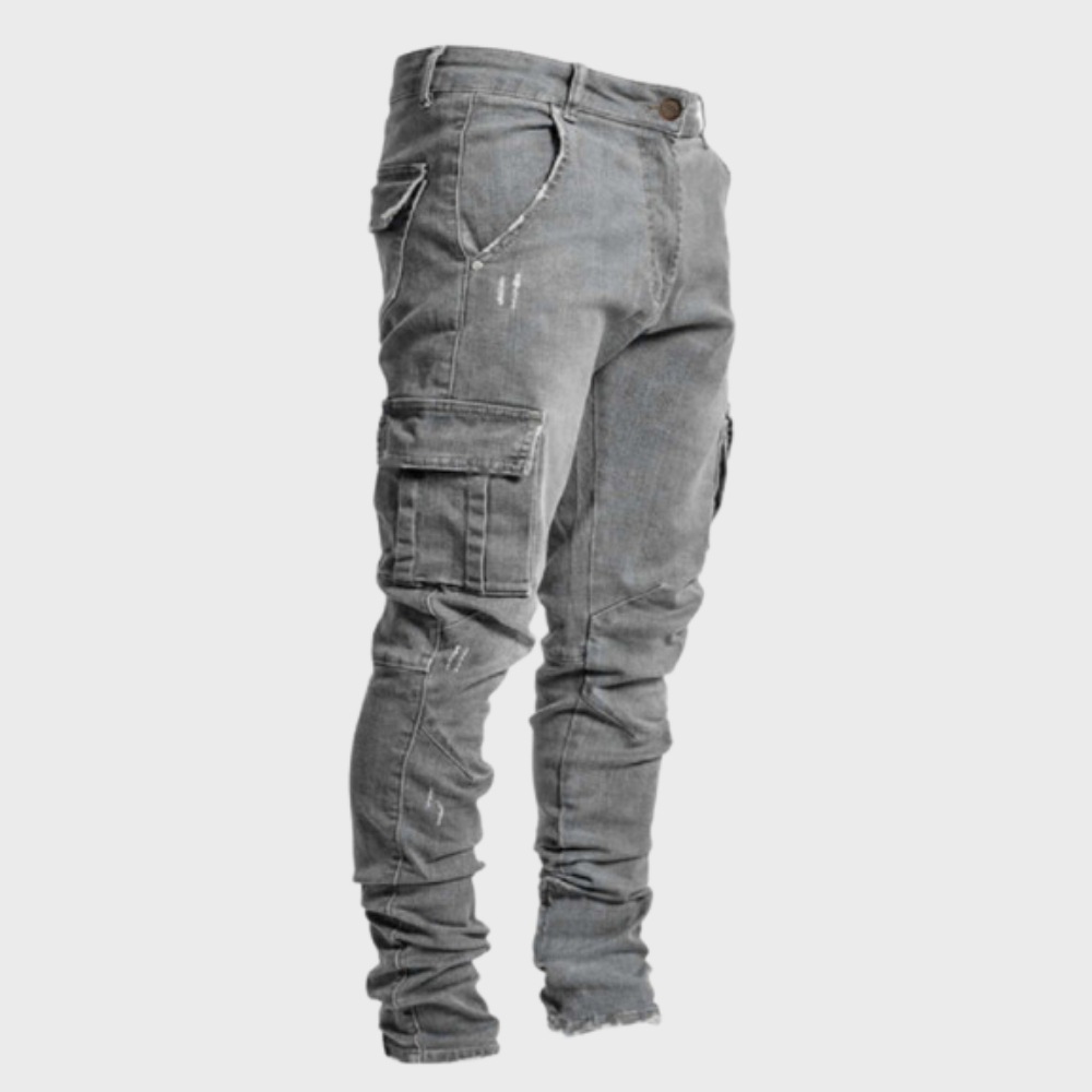 Flexible men's casual cargo pants – lightweight cotton, for active lifestyle 3