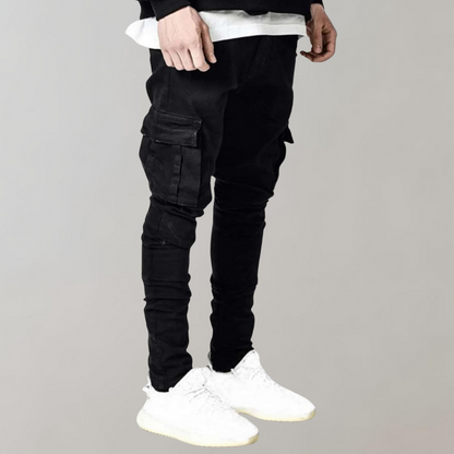 Flexible men's casual jeans – ultra-stretch design, breathable cotton, for summer 1