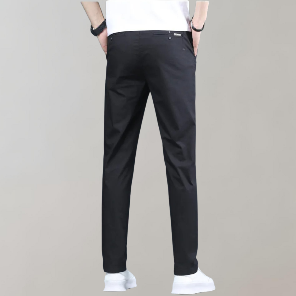 Flexible men's khaki pants – stretch fit, breathable cotton, for casual outings 8