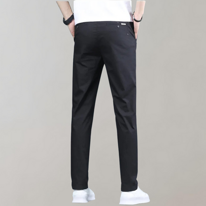 Flexible men's khaki pants – stretch fit, breathable cotton, for casual outings 8