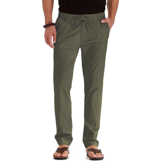 Flexible men's trousers – relaxed fit, elastic material, for office and casual wear 0