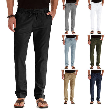 Flexible men's trousers – relaxed fit, elastic material, for office and casual wear 1