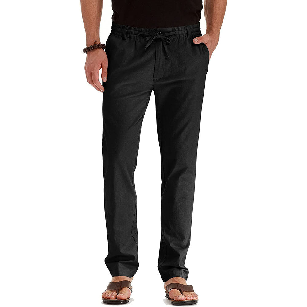 Flexible men's trousers – relaxed fit, elastic material, for office and casual wear 4