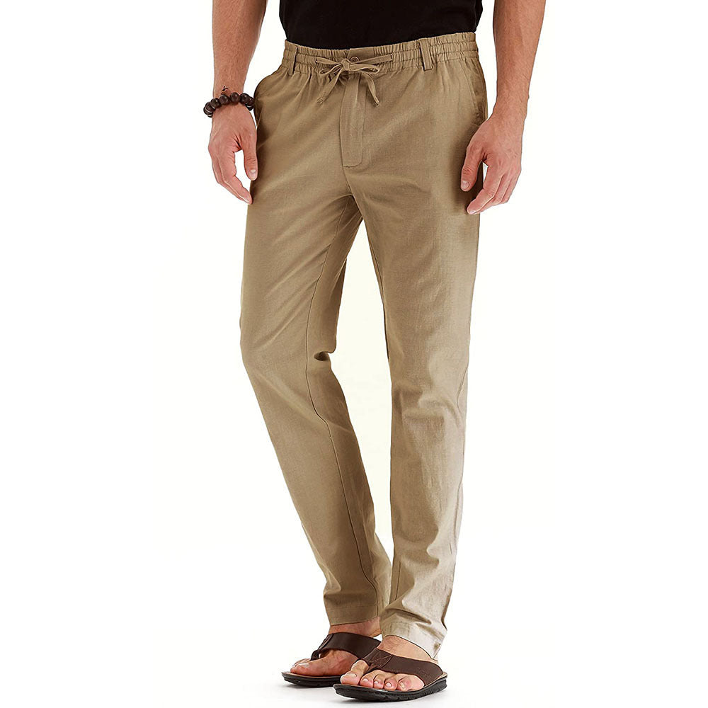 Flexible men's trousers – relaxed fit, elastic material, for office and casual wear 5