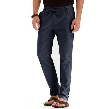 Flexible men's trousers – relaxed fit, elastic material, for office and casual wear 8