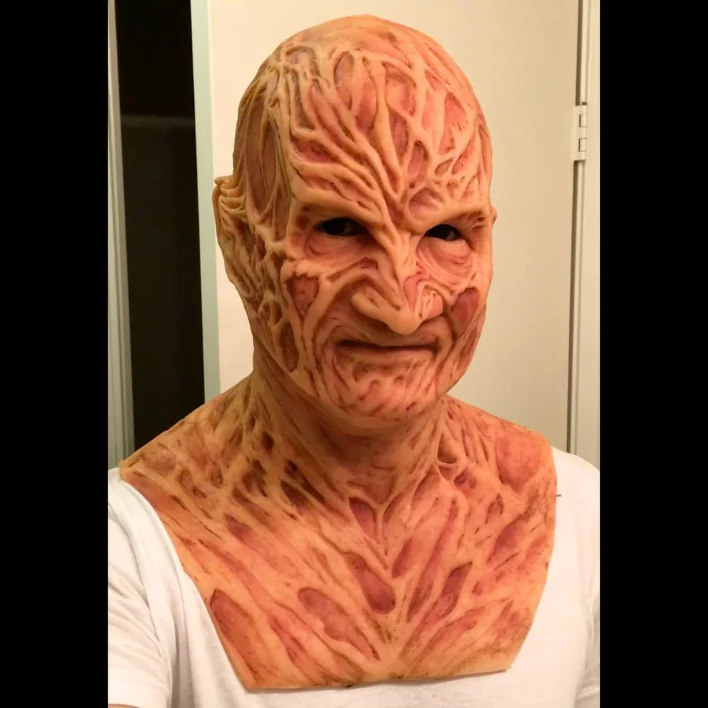 Realistic Full Head Horror Cosplay Prop – Scary Zombie Silicone Mask for Halloween 2025