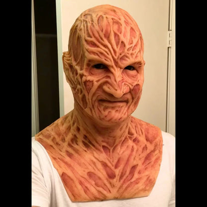 Realistic Full Head Horror Cosplay Prop – Scary Zombie Silicone Mask for Halloween 2025