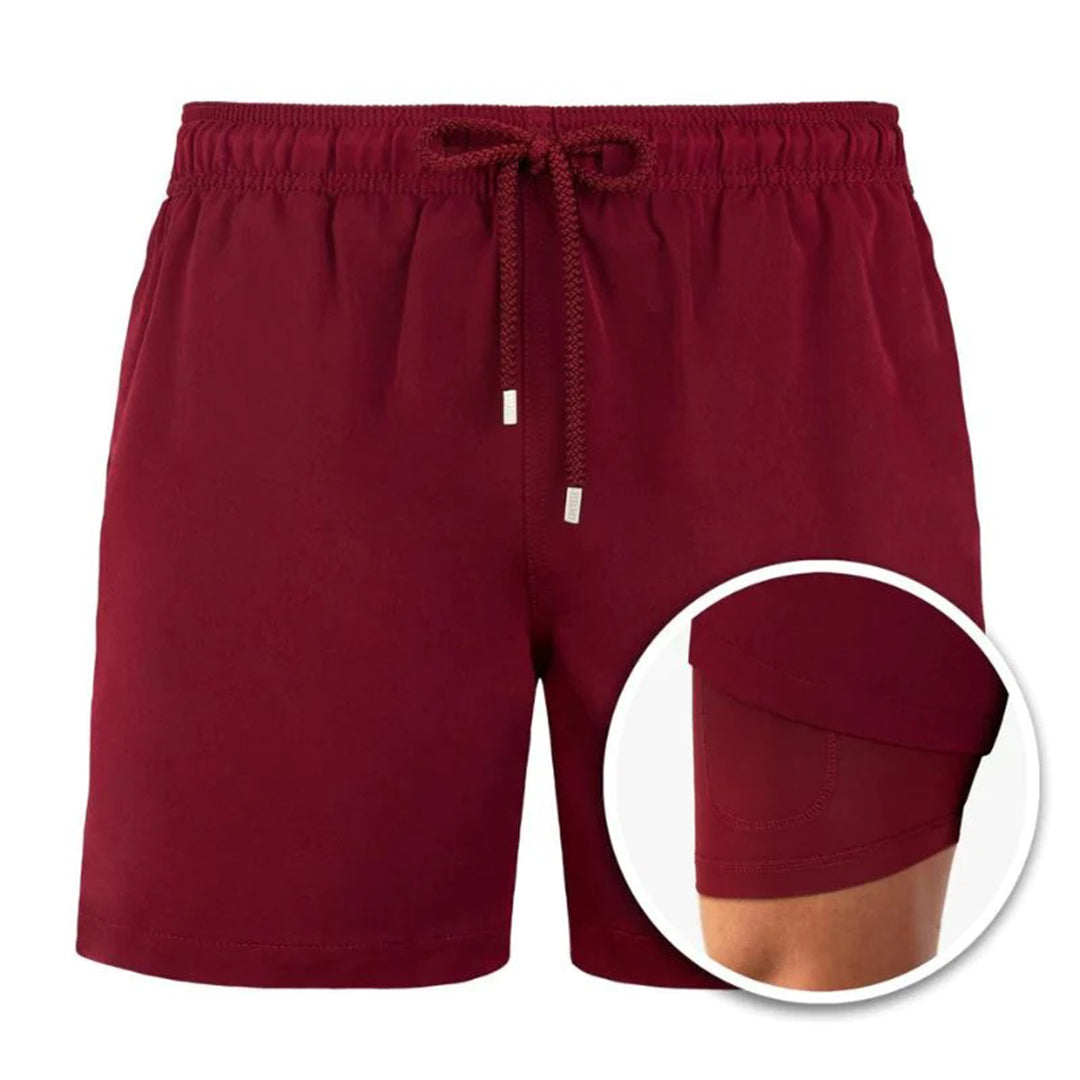 Stylish Men's Swimwear Quick-Dry Swim Trunks with Modern Fit and Practical Pockets for Beach and Pool-6