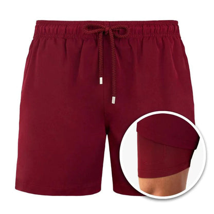Stylish Men's Swimwear Quick-Dry Swim Trunks with Modern Fit and Practical Pockets for Beach and Pool-6