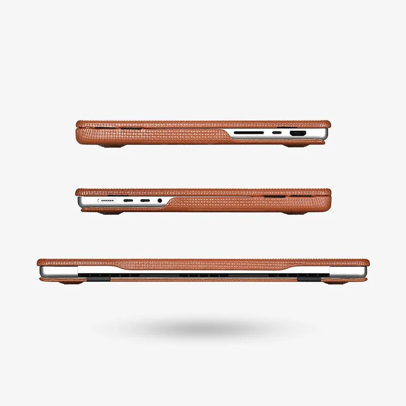 Pro MacBook Leather Case 14 16 Inch Textured Slim Shell