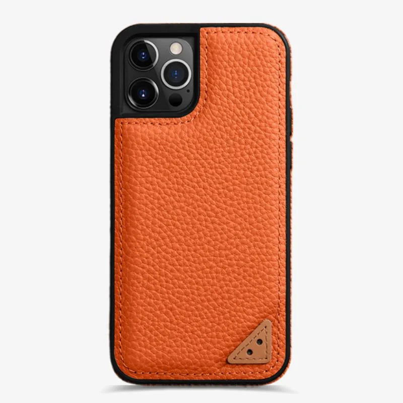 Leather Iphone 13 Case Red Slim Deluxe Protective Cover