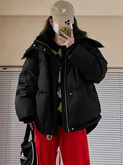 Women's Insulating Parka - Oversized Quilted, Winter