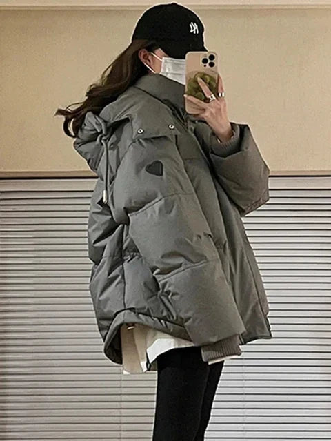 Women's Insulating Parka - Oversized Quilted, Winter